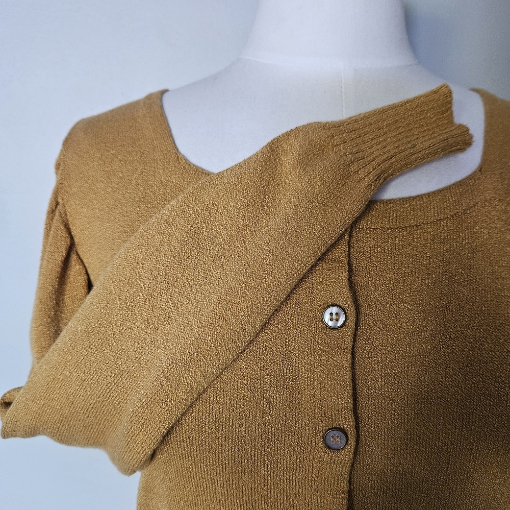 Mustard Yellow Button-Up Cardigan - Picture 4 of 5